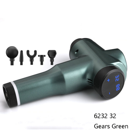 Muscles Relax Massager Portable Fitness Equipment Fascia Gun, Specification: 6232 32 Gears Green(AU Plug) by bashfashion
