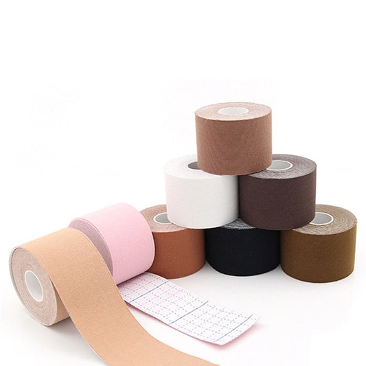 Chest Stickers Sports Tape Muscle Stickers Elastic Fabric Nipple Stickers, Specification: 5cm x 5m(Skin Color) by bashfashion