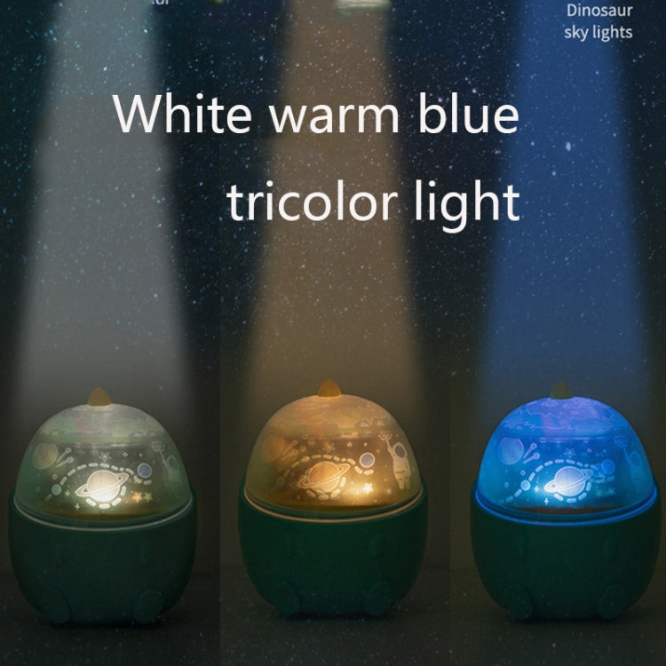 CX-12 Little Dinosaur Starry Sky Light USB Music Box Night Light LED Dream Rotating Projection Lamp(Blue) by bashfashion