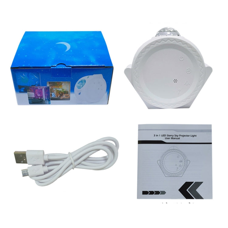 SC511 3 In 1 Watermark Starry Sky Projector Graffiti Smart Atmosphere Night Light, Light color: Black WiFi by bashfashion