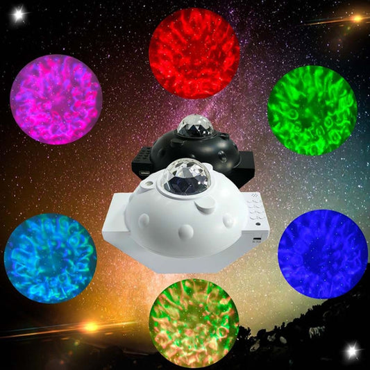 SC522-01 USB Bluetooth Music Watermark Starry Sky Projection Light LED Stage Light Night Light(White) by bashfashion