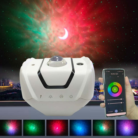 SC523-Z01 Smart Speaker Control Nebula Projector Light Help Sleep Bedroom Children Night Light, Light color: WiFi Intelligent Style by bashfashion