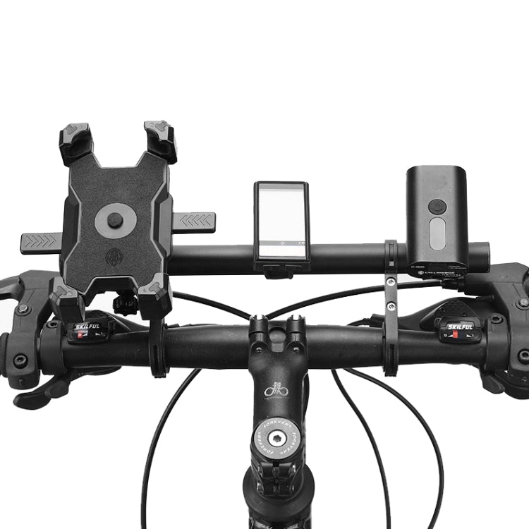 BG-798 30cm Bicycle Extension Bracket Double Rod Aluminum Flashlight Stopwatch Headlight Expansion Bracket by bashfashion