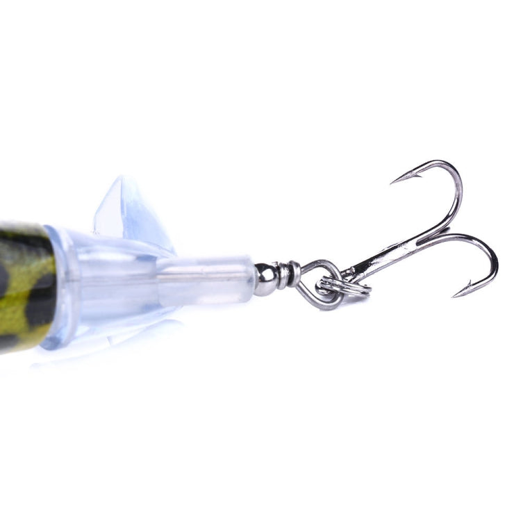 HENGJIA PE021 9.5cm/11g Frog Water Tartr Wood Bait Road Sub-Propeller Fish Bait(3) by HENGJIA