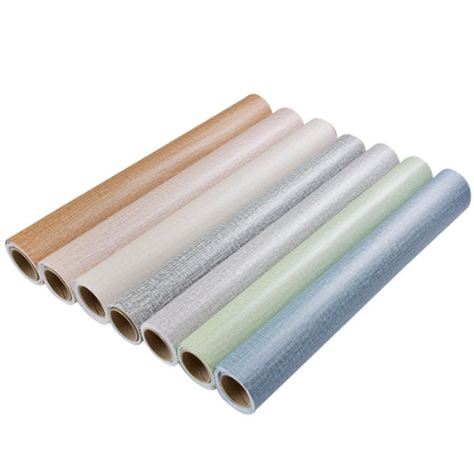 PVC Imitation Cloth Self-Adhesive Wallpaper Waterproof Thick Wall Stickers TV Background Wall Decoration Linen Wallpaper Size: 60cm x 3m(Deep Gray A604) by bashfashion