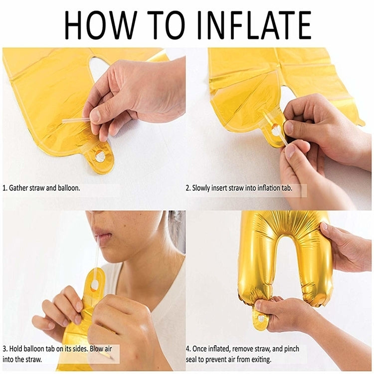 2 PCS Birthday Baby Children Golden Crown Aluminum Film Number Balloon Set Wedding Scene Decoration( Number 7) by bashfashion