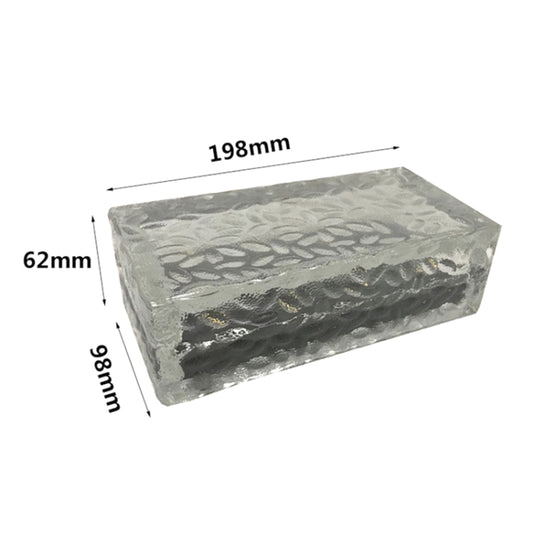 Outdoor Solar Buried Lamp Ice Square Glass Garden Decoration Waterproof Grass Lamp(Warm Light) by bashfashion