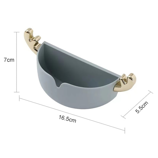 Cartoon Animal Cute Deer Soap Holder Seamless Wall-Mounted Bathroom Storage Box( Gray) by bashfashion