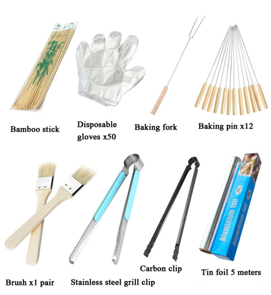 8 in 1 Outdoor Barbecue Tools BBQ Accessories by bashfashion