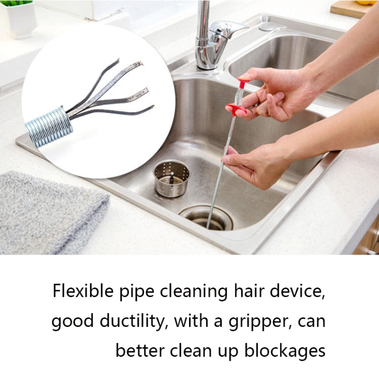 Kitchen Pipe Dredge Hook Sewer Toilet Anti-Blocking Sink Dredge Kit, Style: 6 PCS/Set-3 by bashfashion