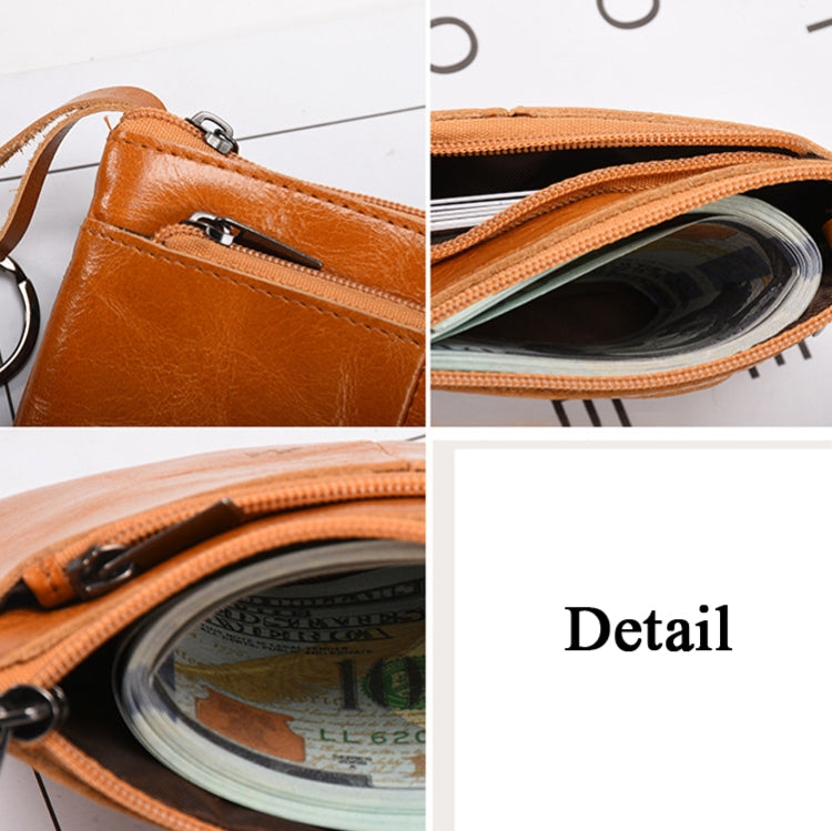 AP127 Men/Ladies Change Clutch Zipper Wallet Short Cowhide Card Holder(Purple Red) by bashfashion