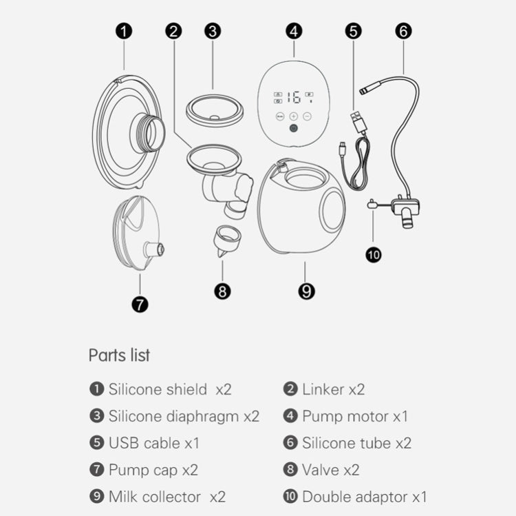 Wearable Automatic Breast Pump Massage Hands-free Invisible Wireless Large Suction Breast Pump S4DW - English by bashfashion