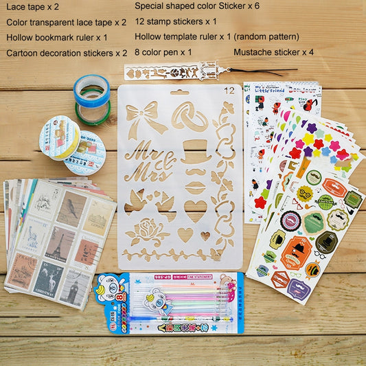 Photo Album Making DIY Accessories Set Hand Book Hand-Made Decorative Accessories, Specification: Package 2 by bashfashion