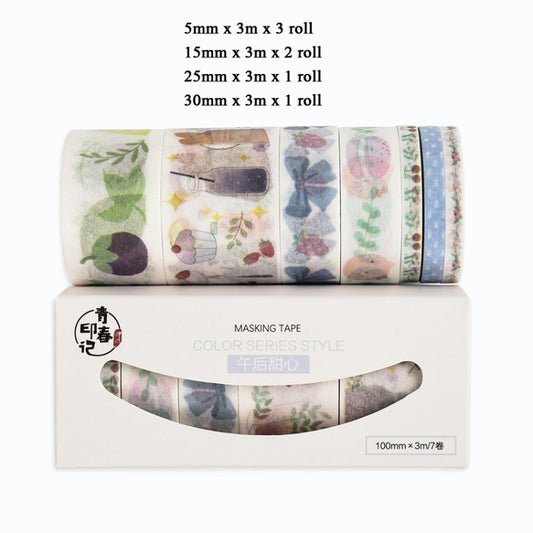 Hand Account Sticker Cute Girl Salt Hand Account Decoration Tape Diy Sticker Set(Afternoon Sweetheart) by bashfashion