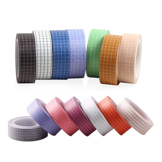 Simple Manual Decorative Stickers Plaid Material Tape(FG-12) by bashfashion