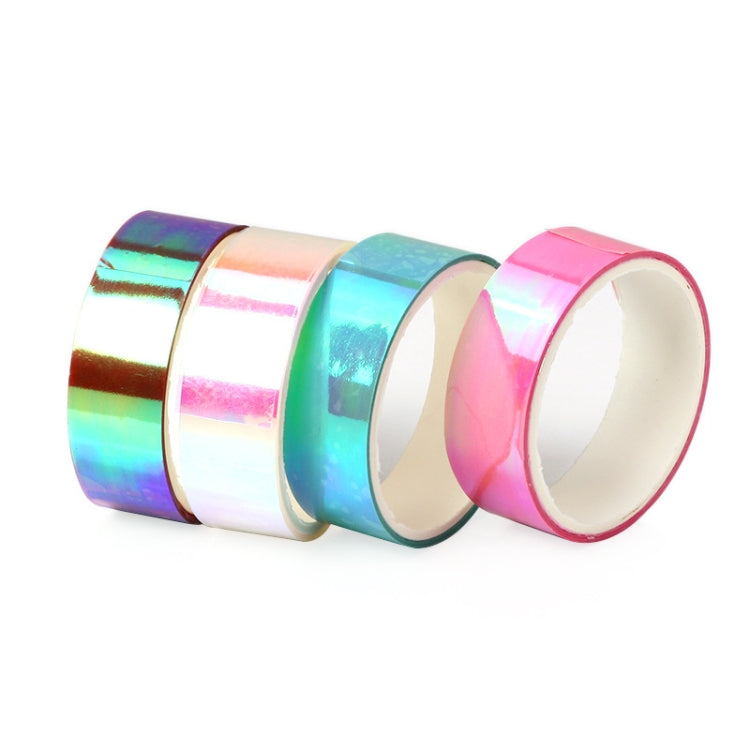 10 in 1 Colorful Laser Paper Tape Rainbow Gravity Can Tear DIY Hand Debt Decoration Beauty Sticker by bashfashion