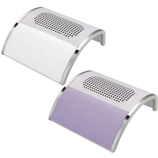 80W Nail Vacuum Cleaner Desktop Fan Vacuum Cleaner,EU Plug(White) by bashfashion