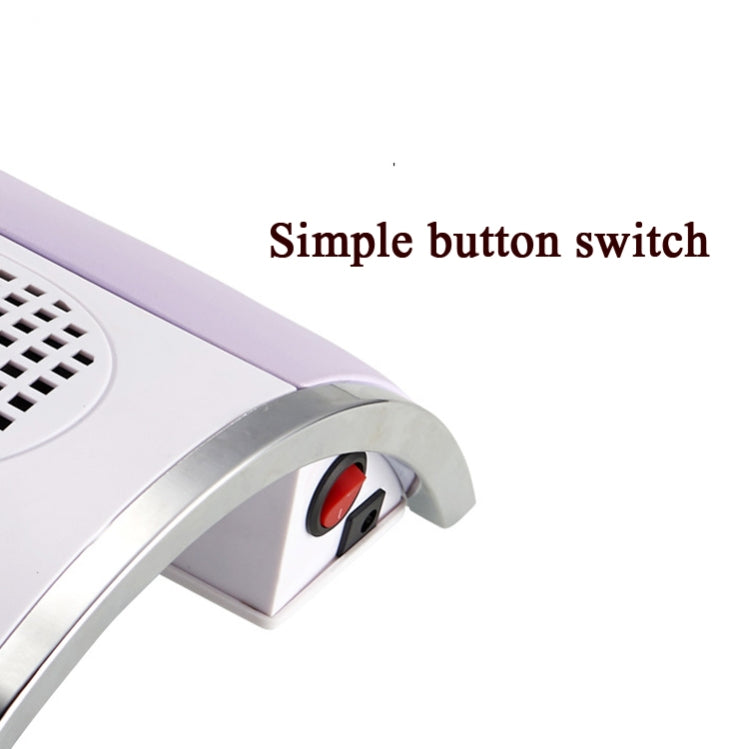 80W Nail Vacuum Cleaner Desktop Fan Vacuum Cleaner,EU Plug(White) by bashfashion
