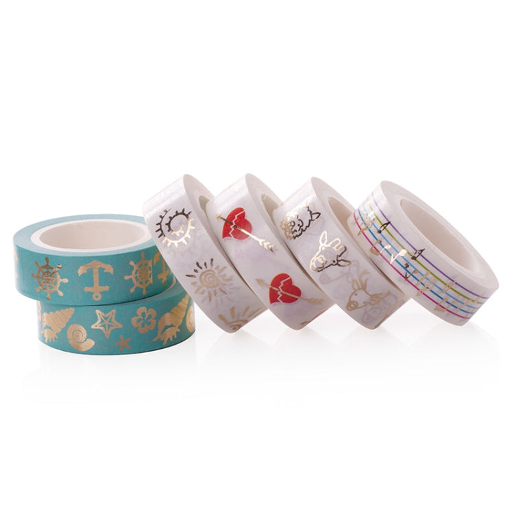 Bronzing Paper Tape Decorative Album Paper Hand Torn Stickers(Q-34) by bashfashion