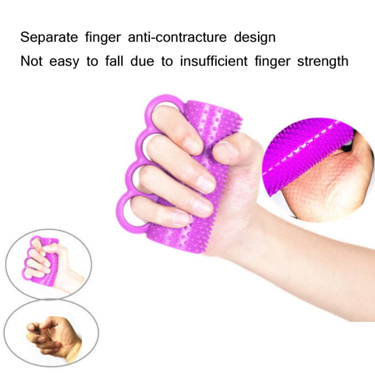 Hemiplegia Finger Strength Rehabilitation Training Silicone Grip Device Adult Finger Massage Grip Ball(Purple) by bashfashion