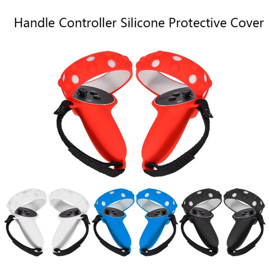 2 Sets GS092 Handle Controller Silicone Protective Cover Anti-Fall And Anti-Lost All-Inclusive Cover For Oculus Quest 2(Blue) by bashfashion