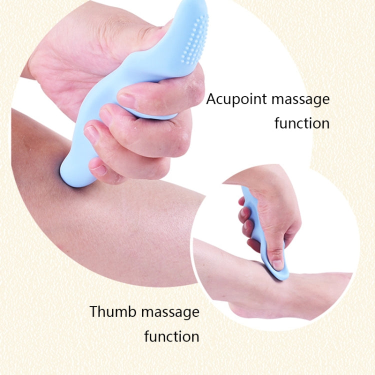 Silicone Thumb Bump Massager Muscle Relaxation Massage Fascia Device, Specification: Thumb Blue by bashfashion