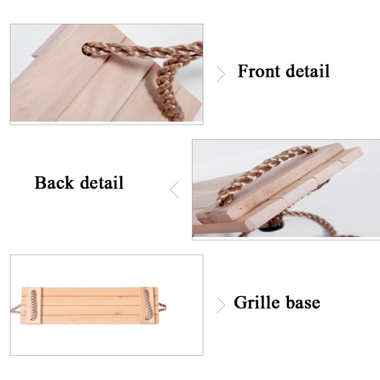 Adult Children Indoor Outdoor Wooden Swing Four Plank Swing,Random Color Delivery(Red) by bashfashion