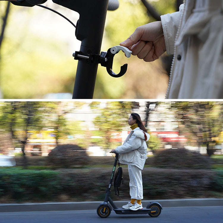 For Ninebot MAX G30 Scooter Accessories Aluminum Alloy Hook Rod Hook, Specification: Single Hook (White) by bashfashion