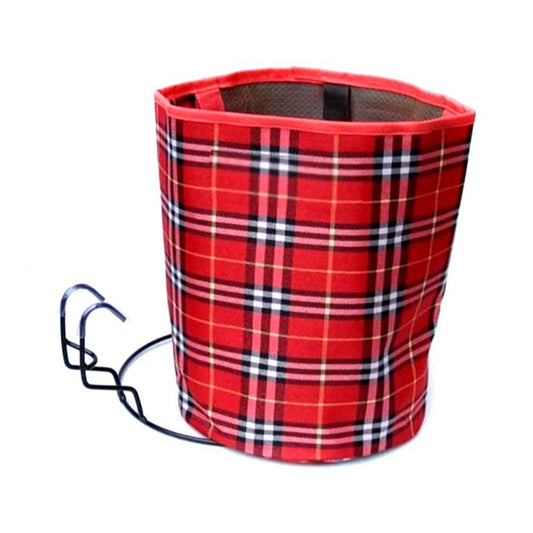Bicycle Basket Cloth Hanging Basket Folding Bicycle Basket(Red Square) by bashfashion