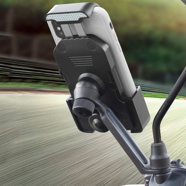 HW-68 Motorcycle Bicycle Navigation Mobile Phone Bracket, Style: Round Handlebar by bashfashion