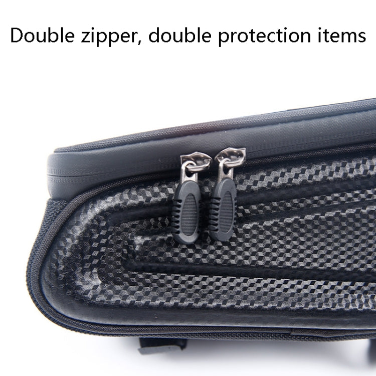 B50 Bicycle Hard Shell Front Beam Bag Mobile Phone Touch Screen Anti-Pouring Water Tube Bag(Black) by bashfashion