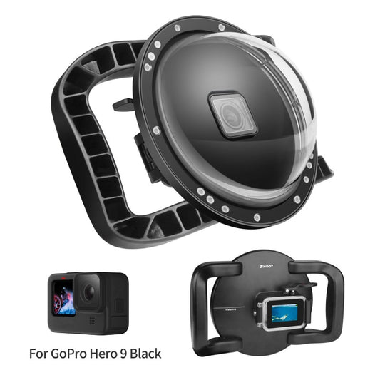 SHOOT XTGP559 Dome Port Underwater Diving Camera Lens Transparent Cover Housing Case For GoPro HERO10 Black / HERO9 Black by SHOOT
