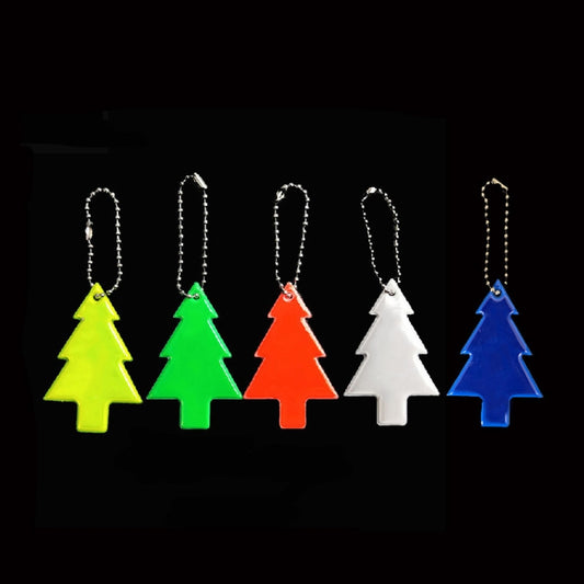 15 PCS Christmas Tree Style PVC Reflective Pendant Outdoor Night Traffic Safety Reflective Keychain Random Colour Delivery(6.5x4.5cm) by bashfashion