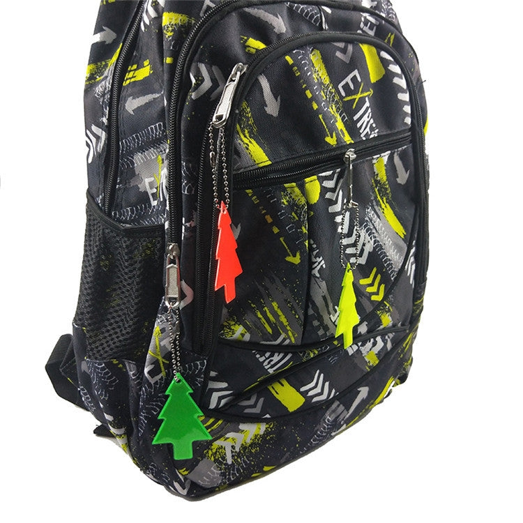 15 PCS Christmas Tree Style PVC Reflective Pendant Outdoor Night Traffic Safety Reflective Keychain Random Colour Delivery(6.5x4.5cm) by bashfashion