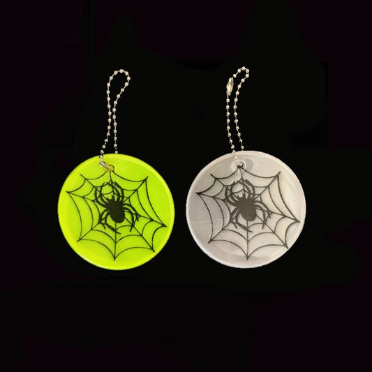 10 PCS Spider Web Type Reflective Waterproof Pendant For Night Riding Student Schoolbag Pendant Random Colour Delivery by bashfashion