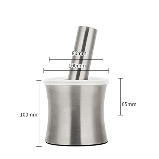Kitchen 304 Stainless Steel Garlic Masher Spice Bean Nut Grinder, Specification: Waist Shape by bashfashion