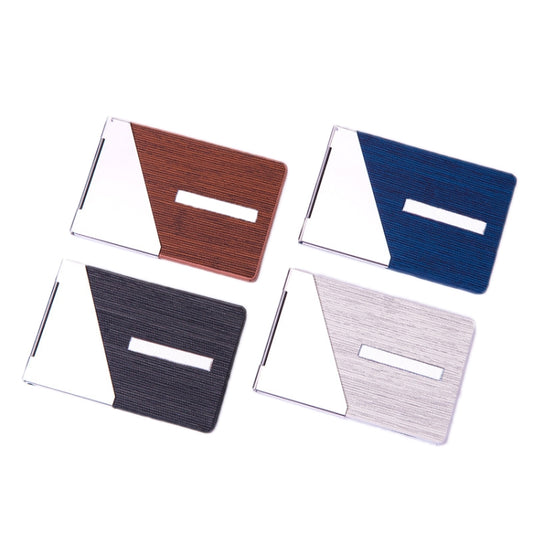 Motor Vehicle Driver License Metal Document Holder(Stripe Gray) by bashfashion