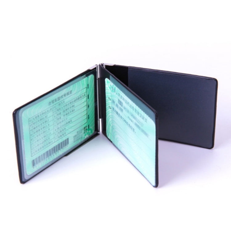 Motor Vehicle Driver License Metal Document Holder(Stripe Blue) by bashfashion