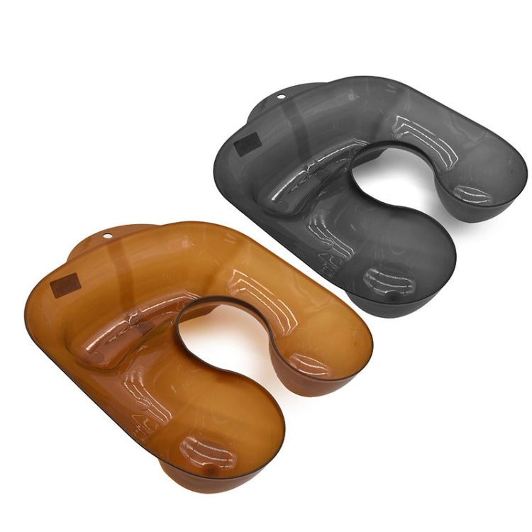 Potion Tank Shoulder Rest Hair Salon Curly Hair Perm Dye Transparent Shoulder Rest Hairdressing Tools(Brown) by bashfashion