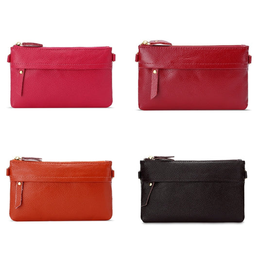 Ladies One-Shoulder Diagonal Mobile Phone Coin Purse(Rose Red) by bashfashion