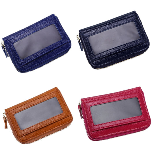 Business Multi-Position Zipper Organ Card Holder(Sapphire) by bashfashion