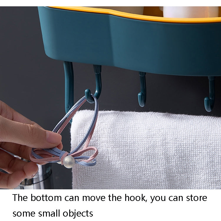 2 PCS Punch-Free Shelf Bathroom Suction Cup Storage Frame(Ink Green) by bashfashion