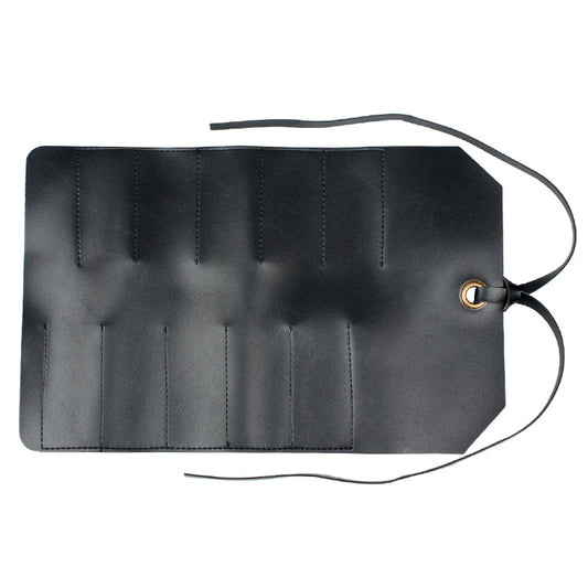 CL97 Multi-Function Toolkit Bundled Leather Tool Bag Double Thickened Two-Purpose Wrench Bag(Black) by bashfashion