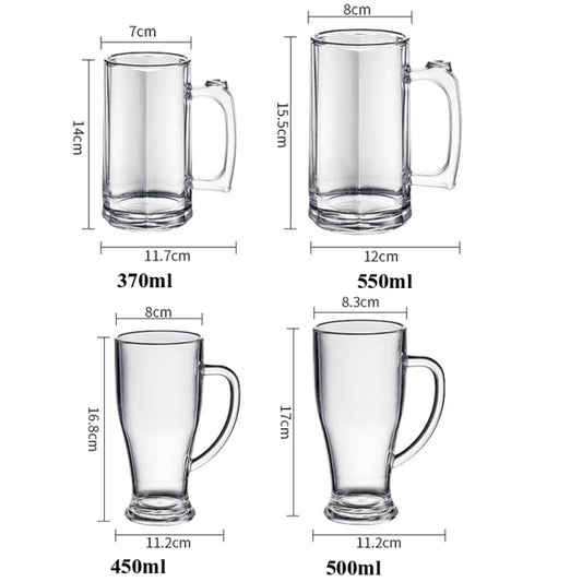 550ml No. 6 Cup Acrylic Beer Glass KTV Bar Beer Glass by bashfashion