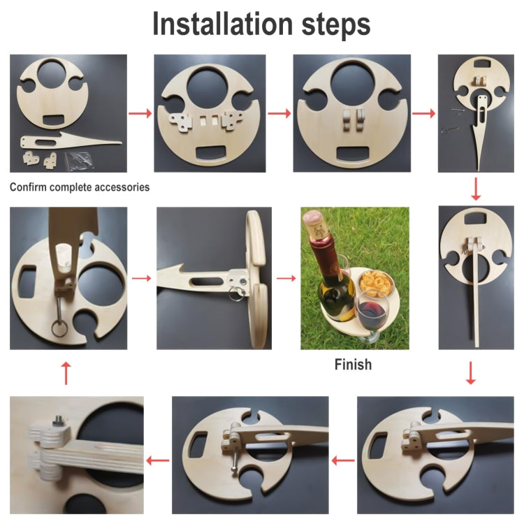 Outdoor Portable Folding Wine Table Outdoor Beach Table, Colour: Double Layer Black by bashfashion