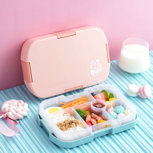 XINGCHENG XC-451 Microwave Student Lunch Box Plastic Compartment Portable Lunch Box(Pink) by XINGCHENG