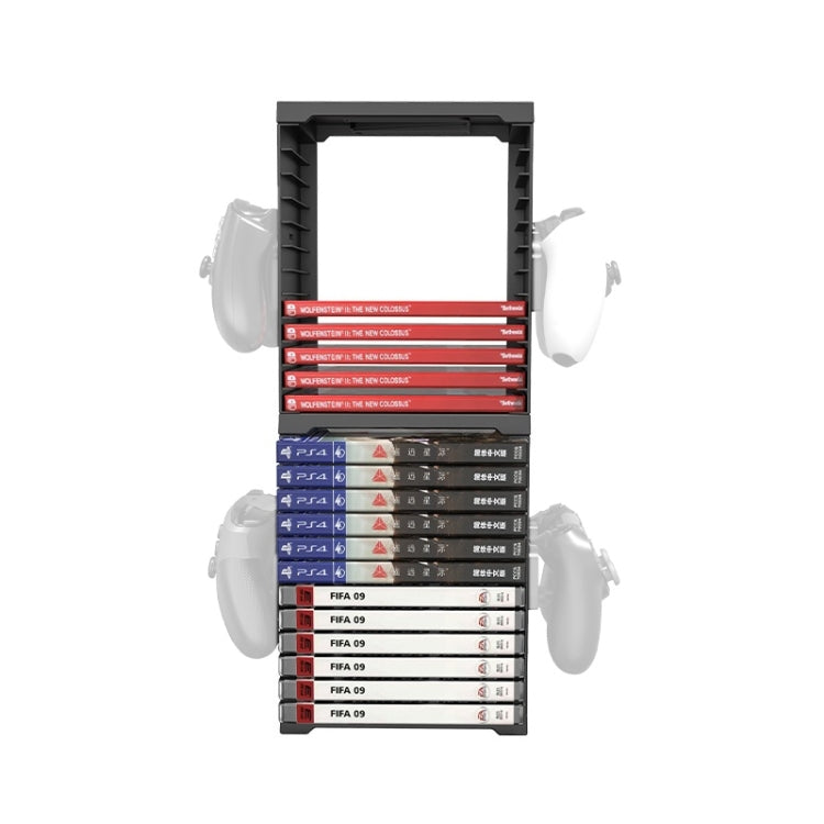 IPLAY Multi-Function Storage Bracket For Gamepad Card And Disc For PS4 / PS5 / Xbox / Switch (Black) by IPLAY