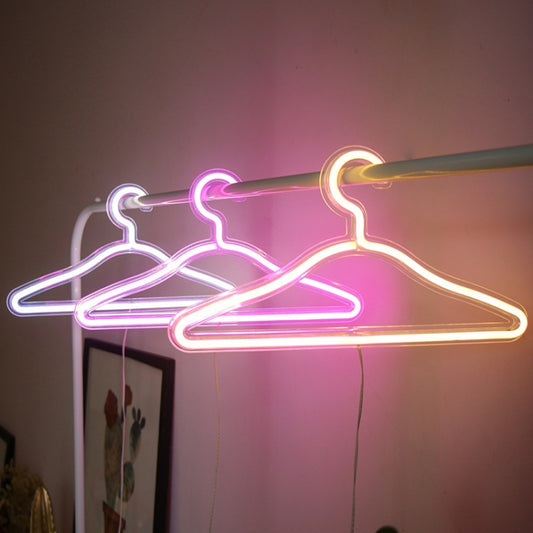 HS-20002 LED Coat Hanger Neon Light Room Decoration Lantern Holiday Light(Warm Light) by bashfashion