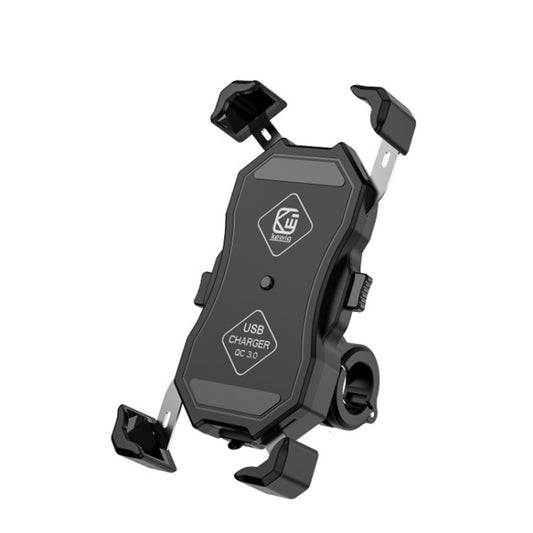 Kewig Motorcycle Outdoor Riding Four-Claw Fixed Mobile Phone Bracket QC3.0 Fast Charging Waterproof Holder(M11-B) by Kewig