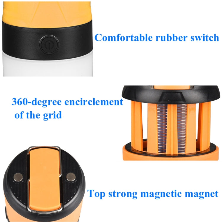 Outdoor LED Waterproof Electric Mosquito Killer Lamp Camping Lamp Flashlight(Orange) by bashfashion